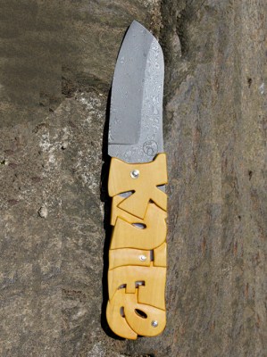 knife systeme a friction manche en buis sculpté-003
